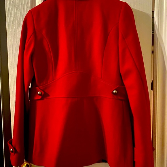 Tommy Hilfiger Red Wool Coat - Picture 2 of 4
